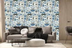 Fototapeta: Azjatyckie ilustracje natury i napisów