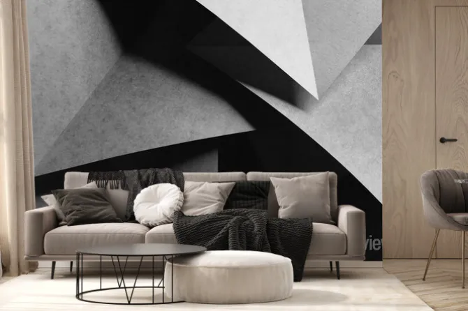 Fototapeta: Background with geometric shapes of paper, composition abstract