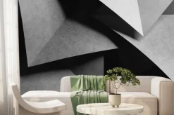 Fototapeta: Background with geometric shapes of paper, composition abstract