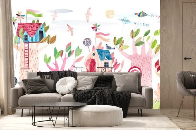 Fototapeta: Bajkowe domki na drzewie