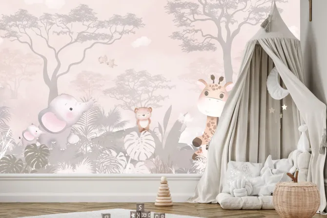 Fototapeta: Bajkowe zwierzęta w tropikalnej dżungli