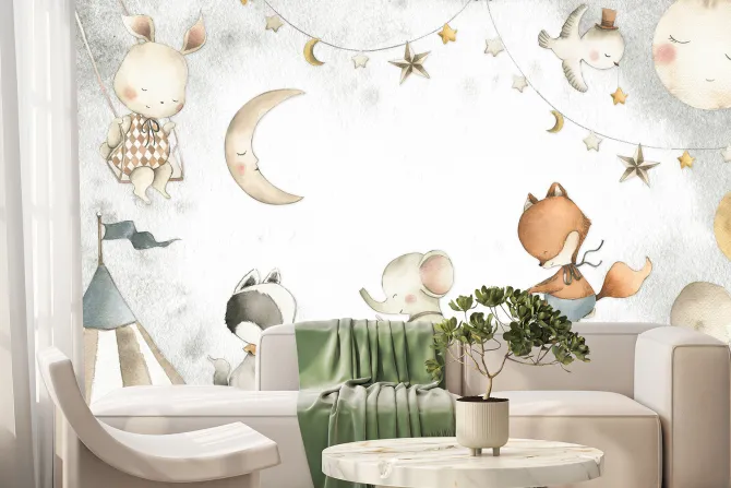 Fototapeta: Bajkowe zwierzątka w cyrku