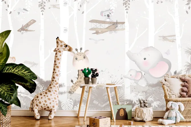 Fototapeta: Bajkowe zwierzęta wśród drzew