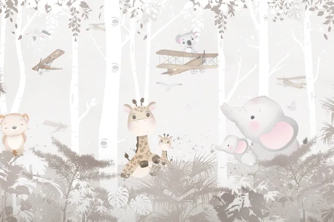 Fototapeta: Bajkowe zwierzęta wśród drzew