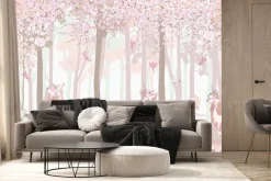 Fototapeta: Bajkowy las z księżniczkami i magicznymi jednorożcami