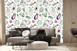 Fototapeta: Bakłażan i kapusta z innymi warzywami