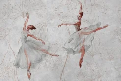Fototapeta: Baletnice tańczące w pięknej sukni na tle betonu