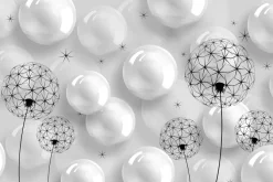Fototapeta: Balony białe i w dmuchawce