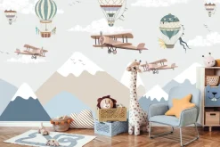 Fototapeta: Balony nad bajkowym krajobrazem górskim