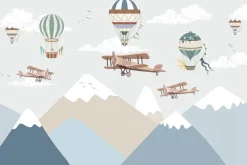 Fototapeta: Balony nad bajkowym krajobrazem górskim