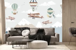 Fototapeta: Balony nad bajkowym krajobrazem górskim