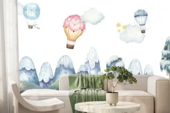 Fototapeta: Balony nad krajobrazem górskim