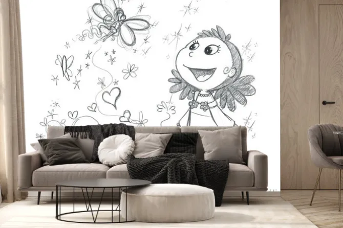 Fototapeta: Bambina con libro fantazji