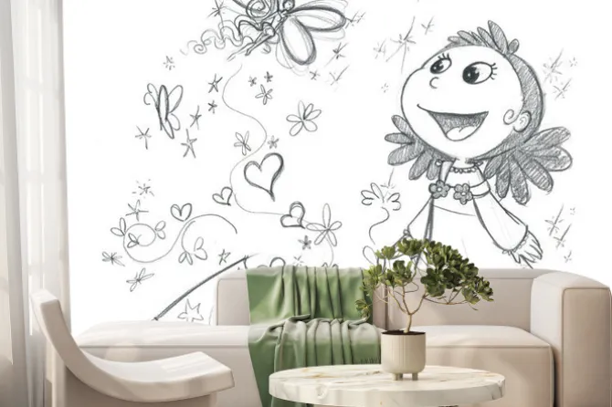 Fototapeta: Bambina con libro fantazji