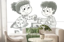 Fototapeta: Bambini che giocano con cubetti. mld