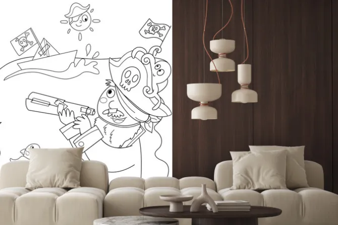 Fototapeta: Bambino vestito bo pirata