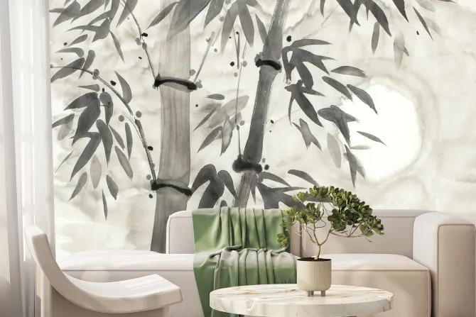 Fototapeta: Bambus gałązki botaniczny wzór