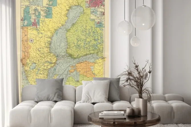 Fototapeta: Bałtyk rocznika mapę