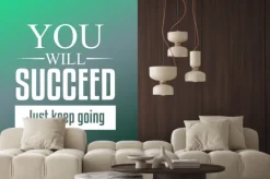 Fototapeta: Będzie sukces po prostu iść dalej. cytaty typografia tło