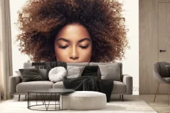 Fototapeta: Beautiful black woman . beauty portrait of african american woman