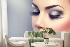 Fototapeta: Beautiful fashion luxury makeup. long eyelashes, perfect skin