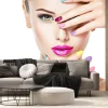 Fototapeta: Beautiful woman with colored nails