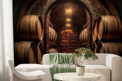 Fototapeta: Beczki wina w winiarni