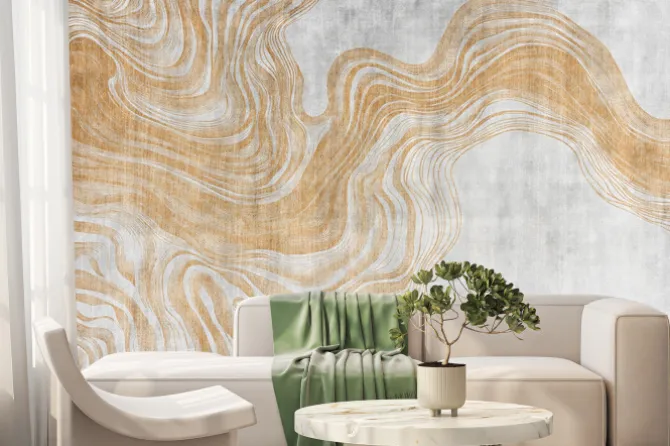 Fototapeta: Beżowa abstrakcyjna rzeka