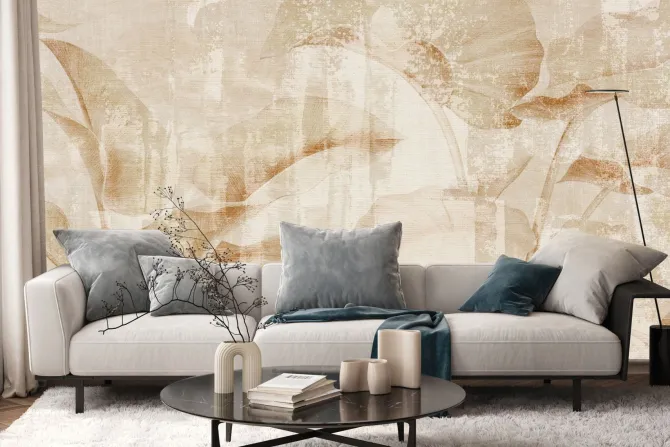 Fototapeta: Beżowe liście