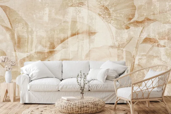 Fototapeta: Beżowe liście