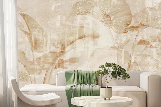 Fototapeta: Beżowe liście