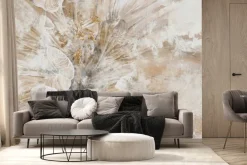 Fototapeta: Beżowy kwiat w zbliżeniu tekstura betonu