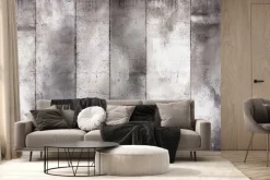 Fototapeta: Betonowa ściana z szarych bloków