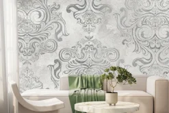 Fototapeta: Betonowa ściana z vintage zdobieniami