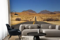 Fototapeta: Betonowa droga wiodąca przez środek pustyni