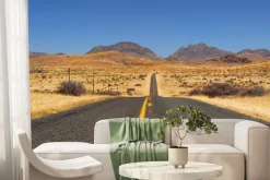 Fototapeta: Betonowa droga wiodąca przez środek pustyni