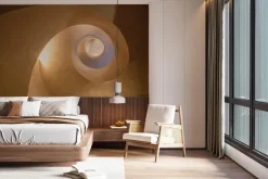 Fototapeta: Betonowa spirala schodów w motywem tunelu