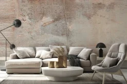 Fototapeta: Betonowa tekstura z przetarciami efekt surowy loft