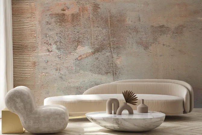 Fototapeta: Betonowa tekstura z przetarciami efekt surowy loft