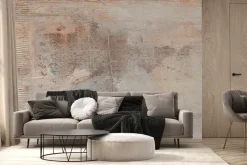 Fototapeta: Betonowa tekstura z przetarciami efekt surowy loft