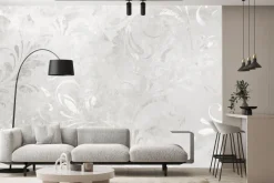 Fototapeta: Betonowe tło w szarości z ornamentami