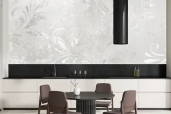 Fototapeta: Betonowe tło w szarości z ornamentami