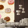 Fototapeta: Bezszwowy wzór z kolorowymi smakowitymi donuts