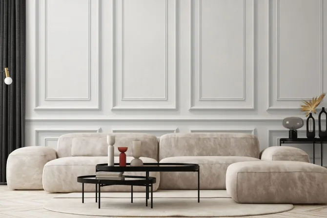 Fototapeta: Biała elegancja sztukateria 3d