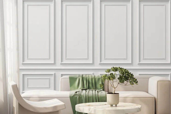 Fototapeta: Biała elegancja sztukateria 3d