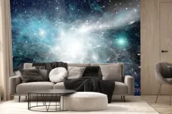 Fototapeta: Biała galaktyka w kosmosie