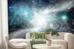 Fototapeta: Biała galaktyka w kosmosie