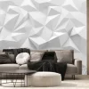 Fototapeta: Biała geometryczna faktura 3d z ostrymi krawędziami