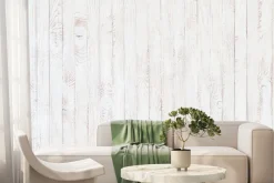 Fototapeta: Białe drewniane deski