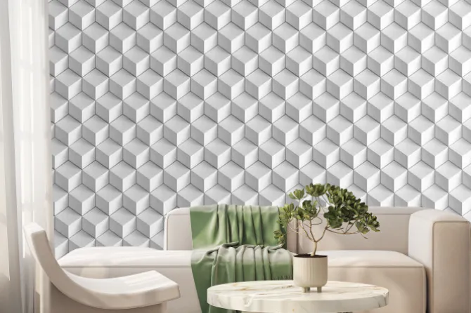 Fototapeta: Białe kwadraty 3d